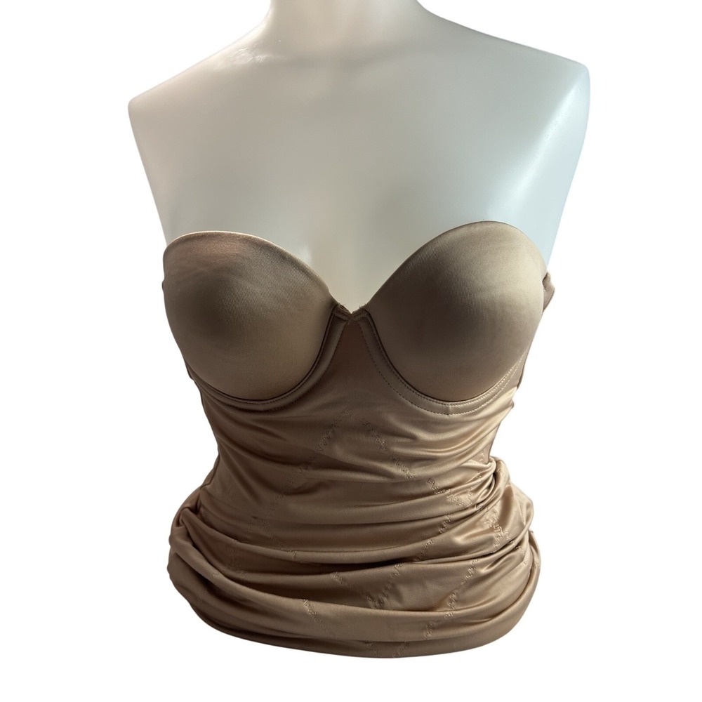 Secret by Victoria's Secret Strapless Shapewear Camisole Tan Nude Underwire XL